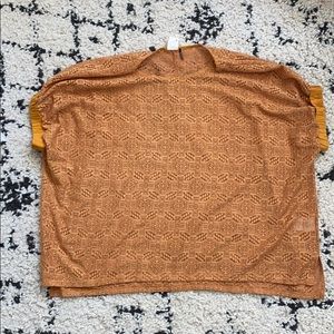 Anthropologie- Sheer yellow oversized top